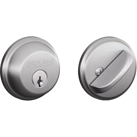 Schlage Satin Chrome Light-Duty Commercial Single Cylinder Deadbolt B60CSG626